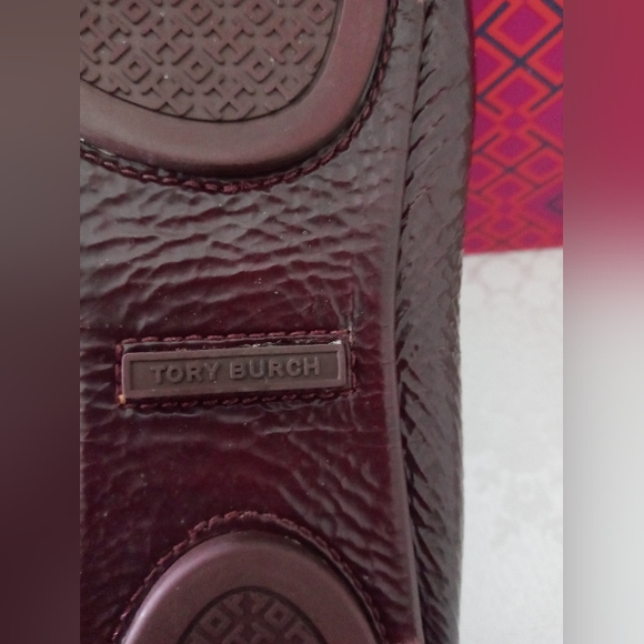 Tory Burch Oxblood Ballet Flats Sz 8.5 - Picture 8 of 9